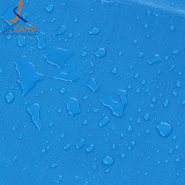 220g zuri urdina PE Tarpaulin estanpatuarekin