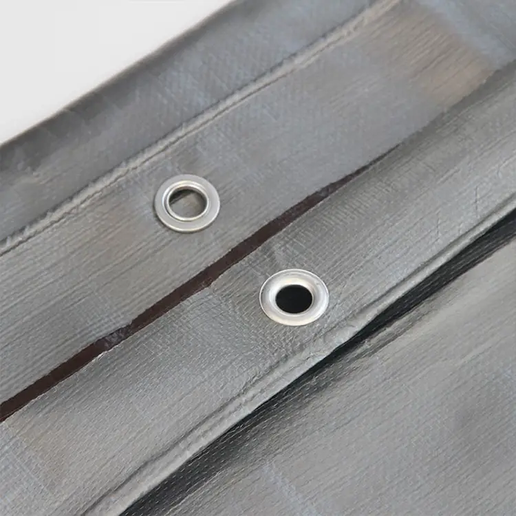 220g zilarrezko marroi pe tarpaulin