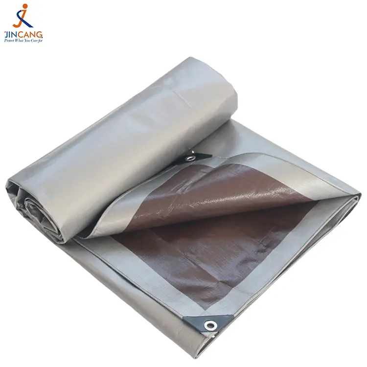 220g zilarrezko marroi pe tarpaulin 220g zilarrezko marroi pe tarpaulin